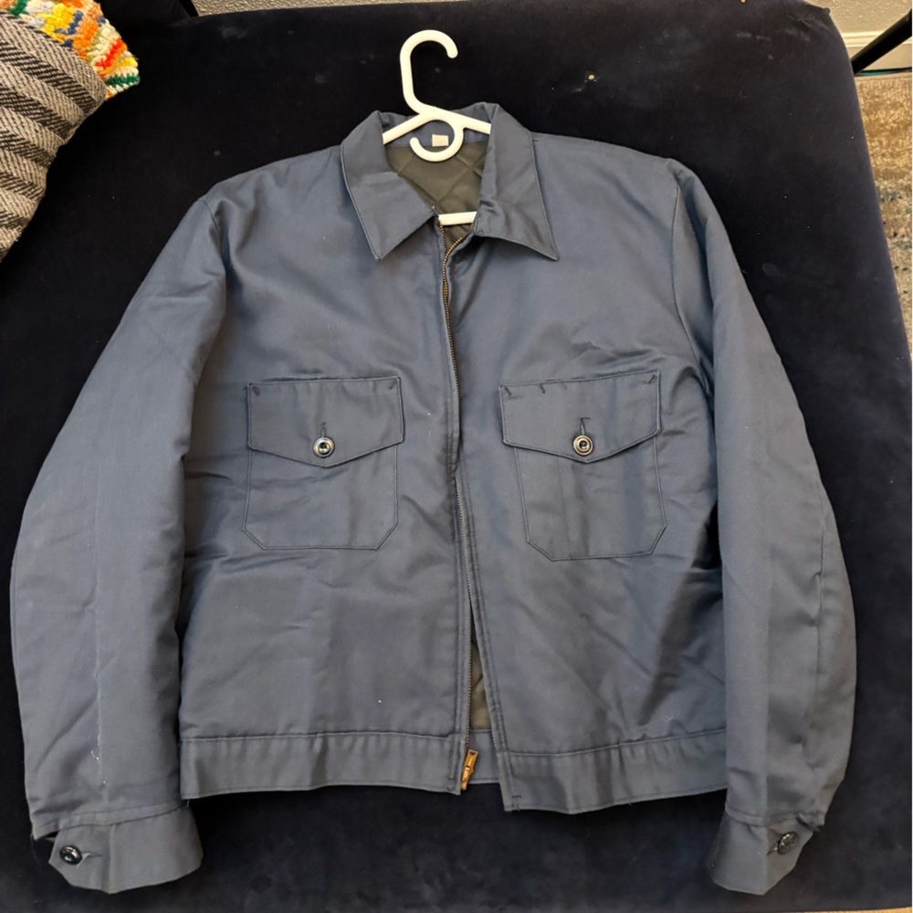 Vintage Gas Station Jacket Blue L